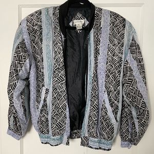 Vintage Silk Bomber Jacket